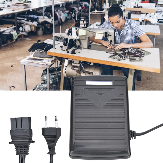 Voetpedaal Multifunctionele Naaimachine Voetbediening EU Plug gray