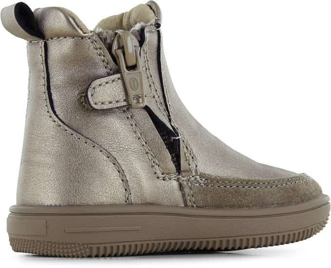 Go Banana's Champagne Chelseaboot - Veterschoen Kind - Meisjes - Champagne Metallic - Microfiber;Microfiber Suède - Maat 25