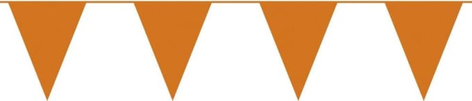 48 stuks: Vlaggenlijn - Oranje - 10m - 20 vlaggen
