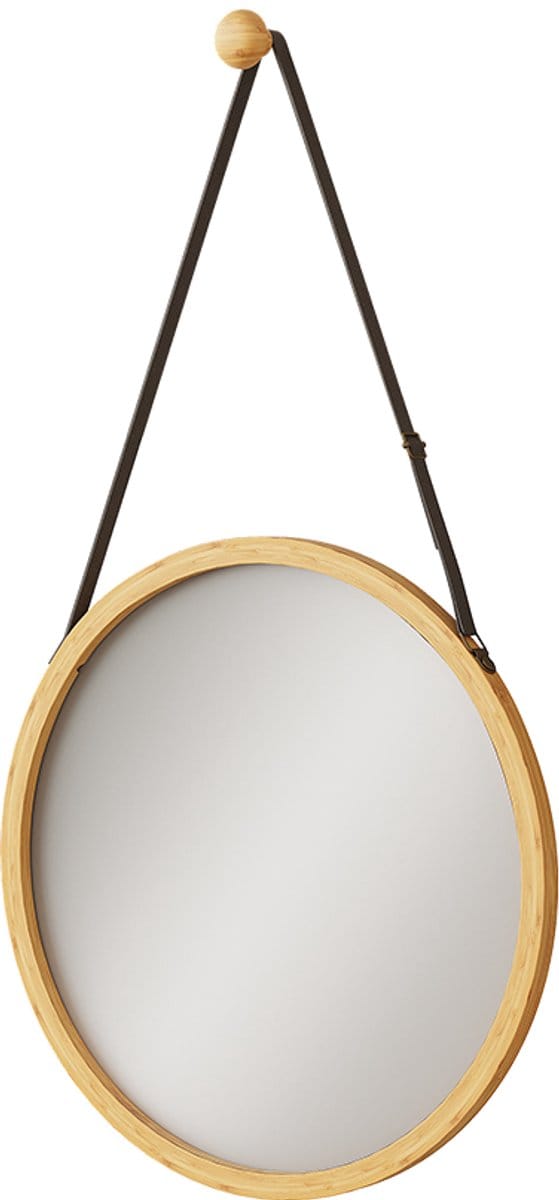 Vicco Mirno Badkamerspiegel – 38 x 38 cm met verstelbare band Bamboe