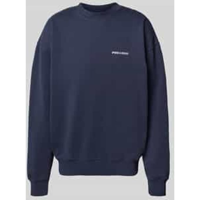 Oversized sweatshirt met logostitching en ronde hals