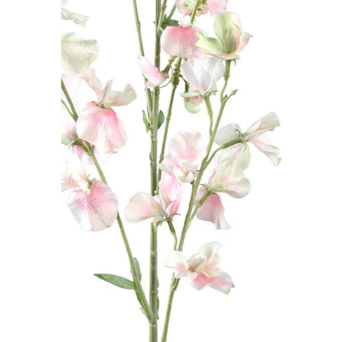 PTMD Kunstbloem Sweetpea - 65x29x122 cm - Plastic - Creme
