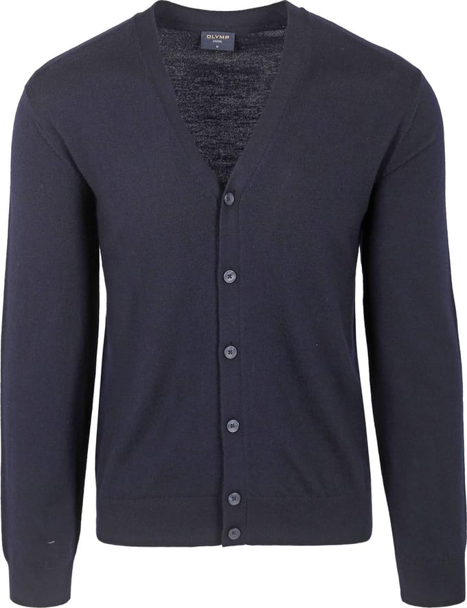 Olymp Vest Wol Donkerblauw (navy) - Maat S - Heren