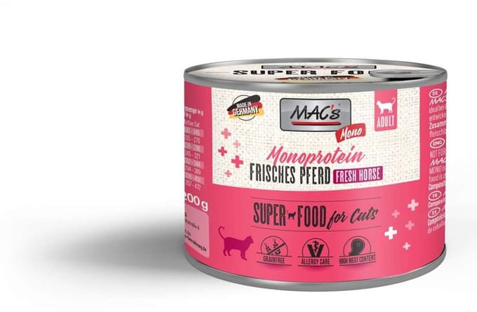 MAC's CAT - Monoproteïne blik 6x200g - Mono paard