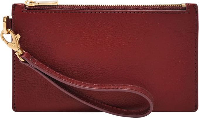 FOSSIL polstasje accessoiretas Gift Wristlet Scarlet donkerrood