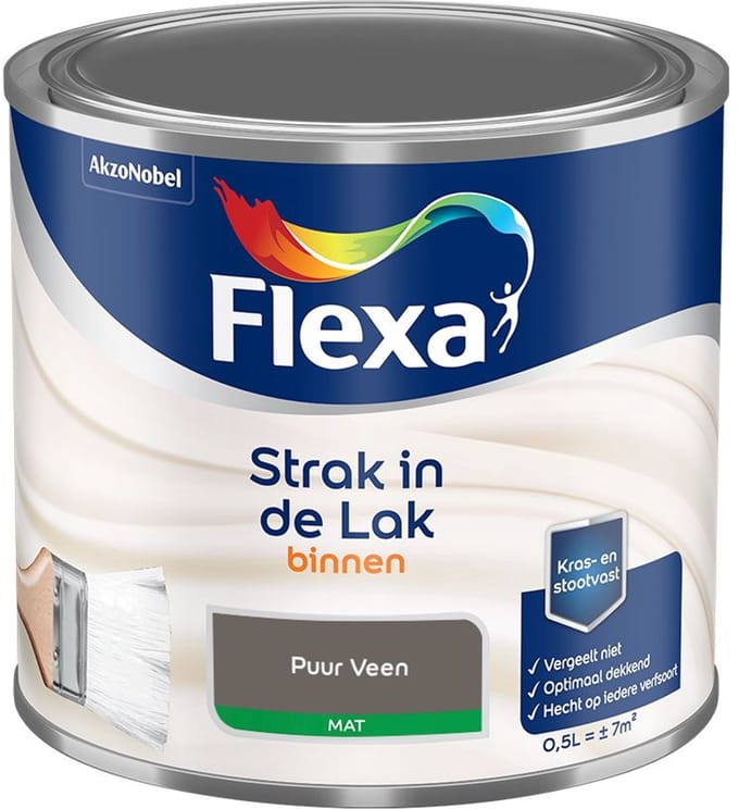 Flexa - Strak In De Lak Binnenlak Mat - Puur Veen - Mengverf - 500 Ml