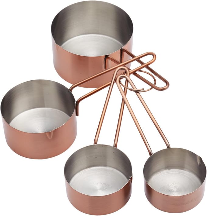 Famanu - Maatbekers set van 4 roestvrij staal luxe afwerking