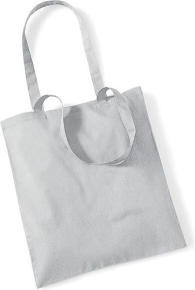 Westford Mill Bag For Life - Long Handles WM101 - Light Grey - 38 x 42 cm