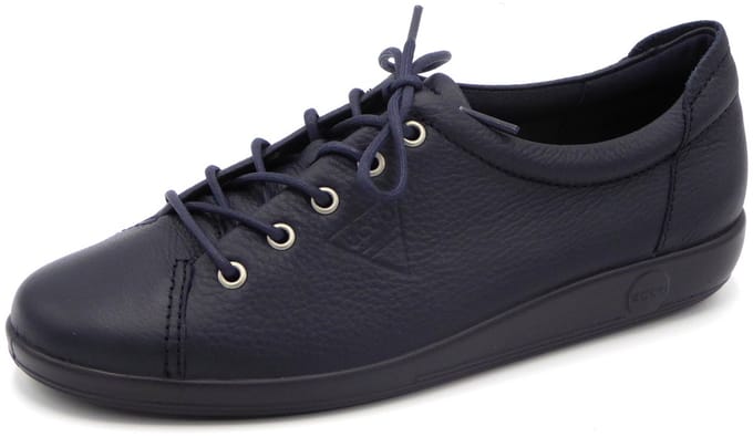 Ecco Soft 2.0 Sneakers blauw Leer - Dames - Maat 43