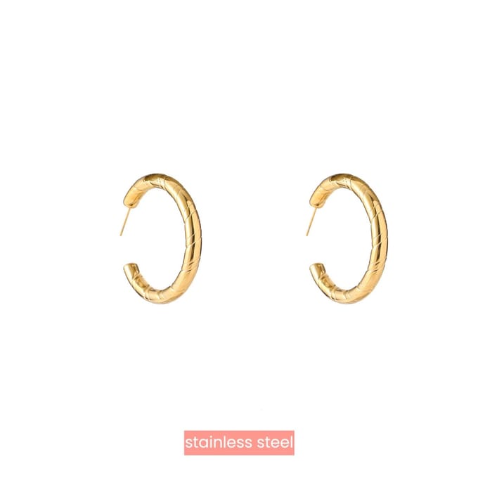 Go Dutch Label Oorringen Big Oval Hoop Goud