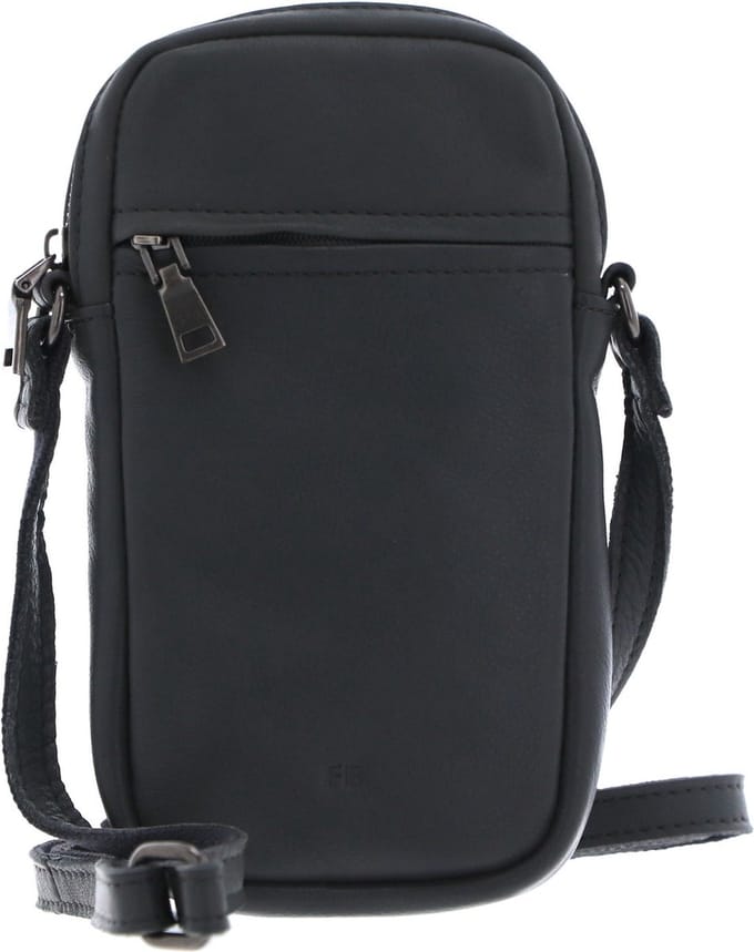 FREDsBRUDER Leren Telefoontasje Schoudertas FB Mobile Bag Dark Grey Grijs