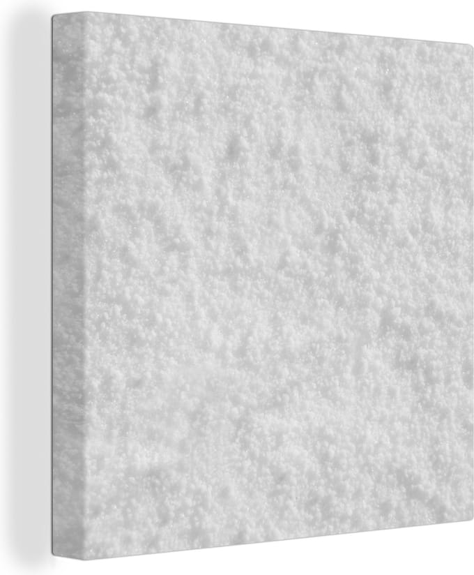 Canvas Schilderij Witte poedersneeuw - 20x20 cm - Wanddecoratie