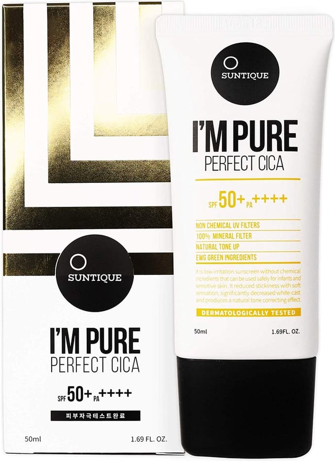 Écran solaire - SPF 50 - Minéral - Crème - Protection UV - Peaux sensibles blanc