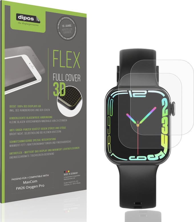 dipos FLEX – 2x Matte Screenprotector geschikt voor MaxCom FW26 Oxygen Pro | Volledige Schermbescherming | Case-Friendly