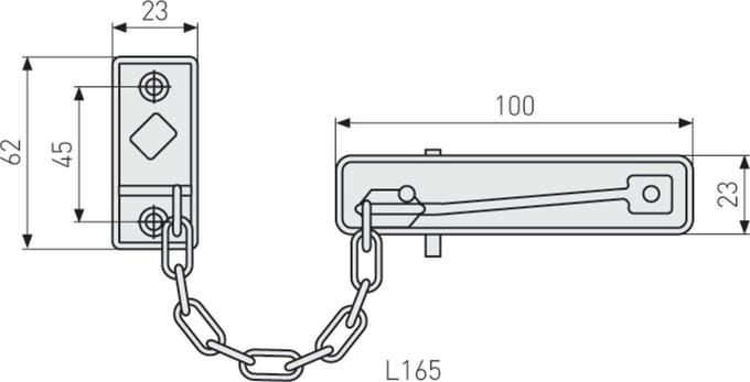 Abus - Deurketting Sk69 N C - 32251-5