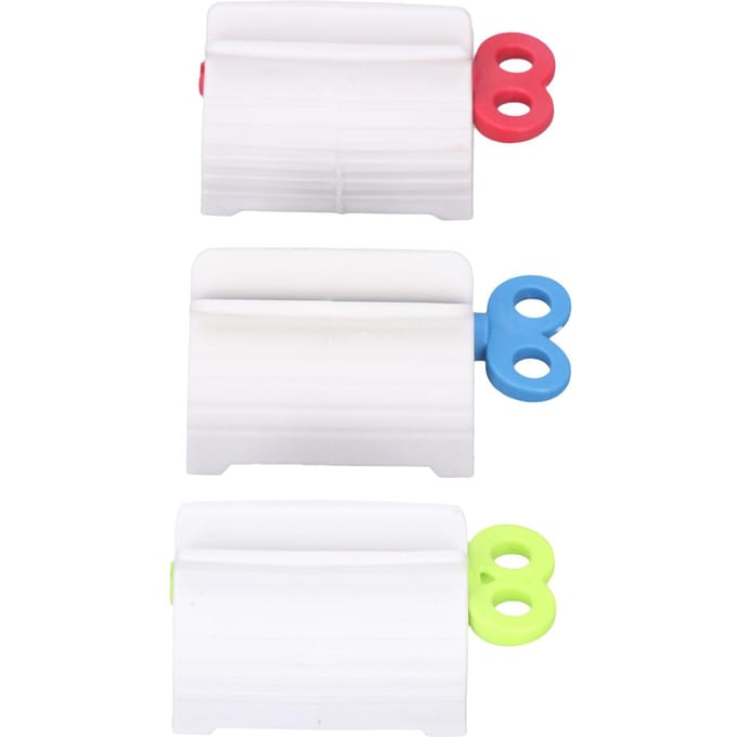 3 Sets Tandpasta Knijper Praktische Plastic Rollende Tandpasta Knijper met Rollend Handvat voor white