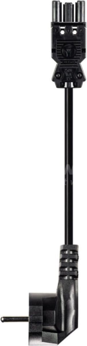 Wieland Stroomkabel - Schuko Haaks naar GST18-3® - 3G1,50mm² - 5 meter - Zwart