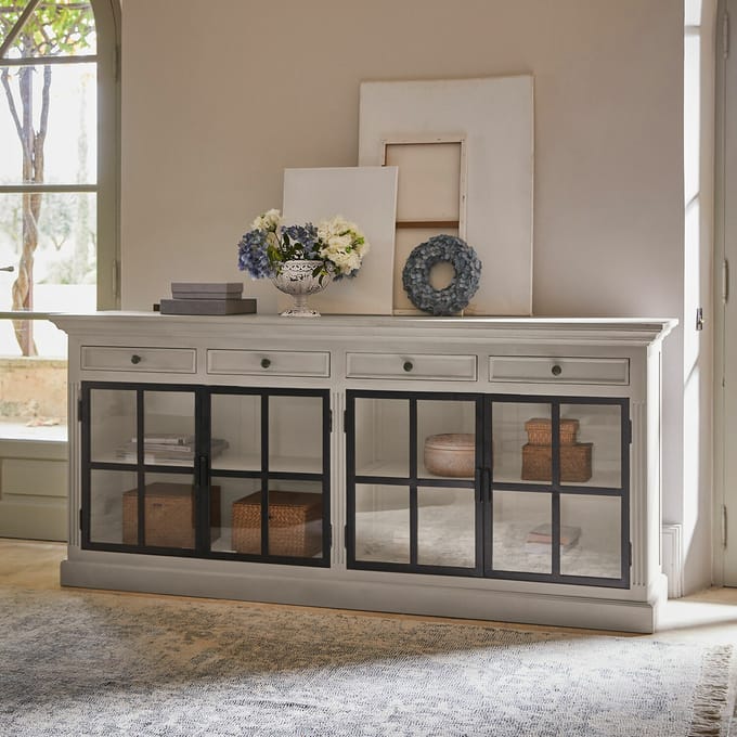 LOBERON Dressoir Pratola grijs/zwart