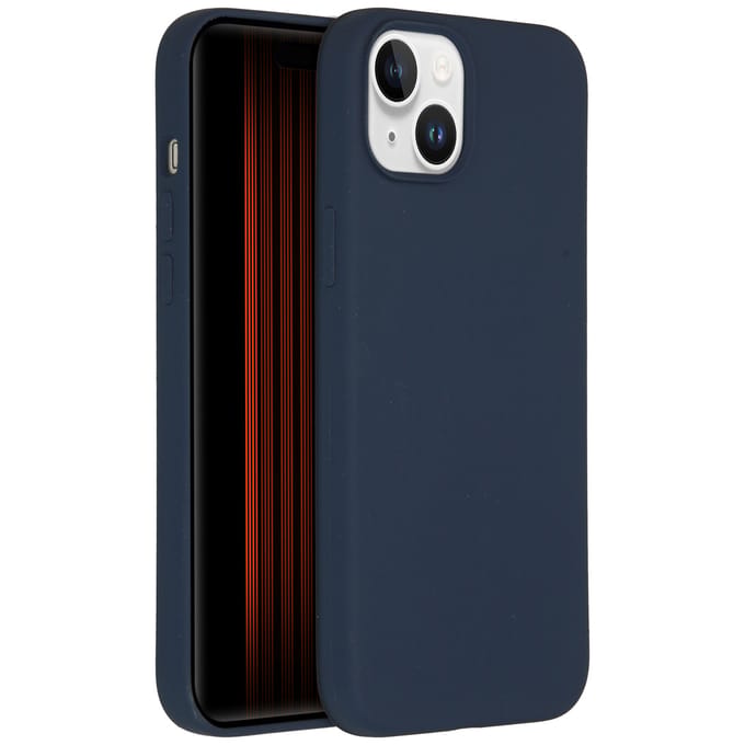 Accezz Liquid Silicone Backcover met MagSafe voor de Apple iPhone 15 Plus - Donkerblauw