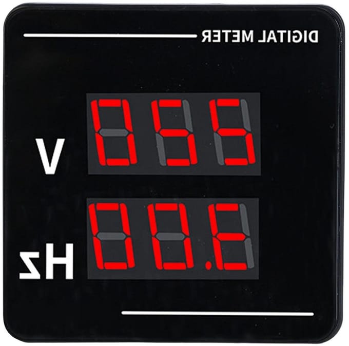 Digitale AC Meter - Spanning Frequentie - Paneelmontage Testen - Dubbel LED Display - 72x72mm - Rood