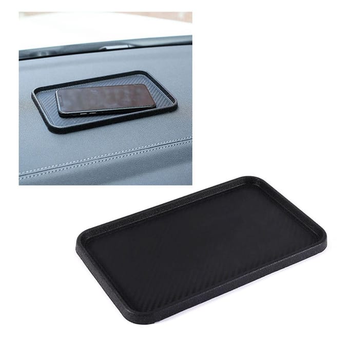 Dashboard Antislipmat Silicone Antislip Auto Dashboard Mobiele Telefoon Houder Pad Bakje voor Sleutels Kleingeld black