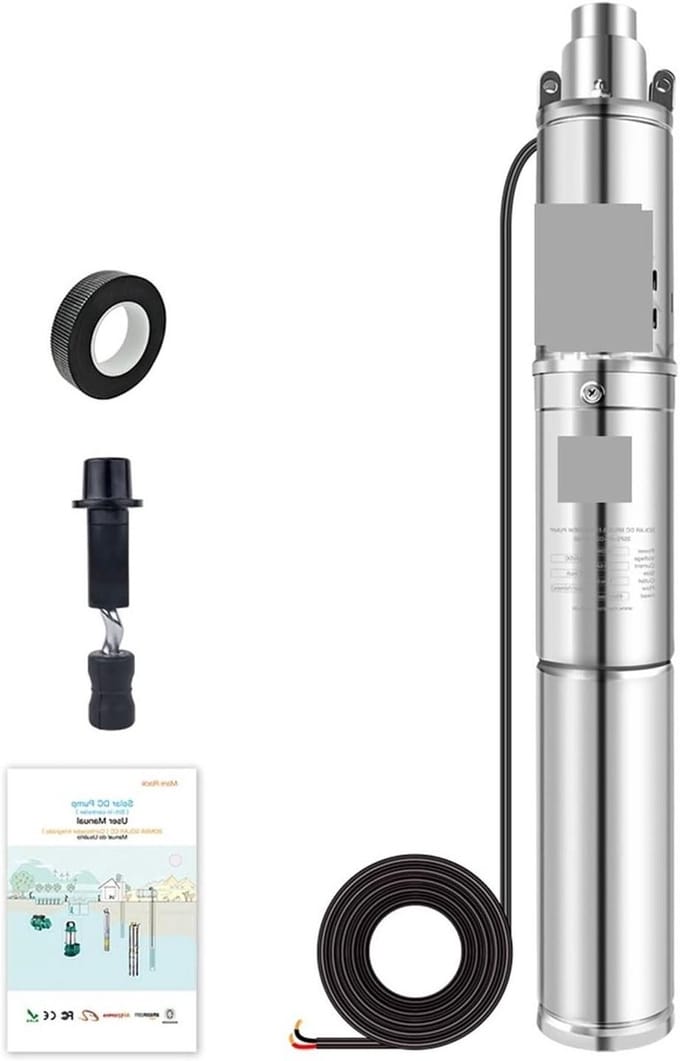 Zonne waterpomp - Dompelpomp bronwater - Water verplaatsen - Ingebouwde controller - Klein formaat - Zwart