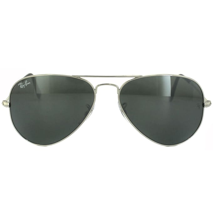Ray-Ban Aviator unisex zilveren grijze spiegel zonnebril