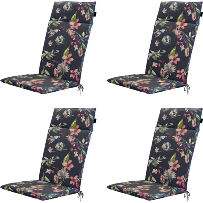 Madison tuintstoelkussen hoge rug cato - 120x50x4cm set van 4