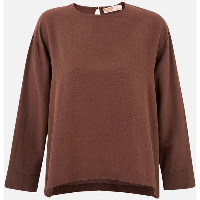 Linnenmix Chocoladebruine Top
