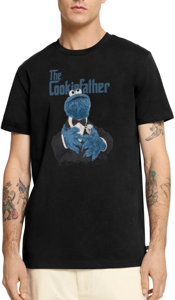 Sesamstraat Koekiemonster The Cookiefather Premium T Shirt Heren