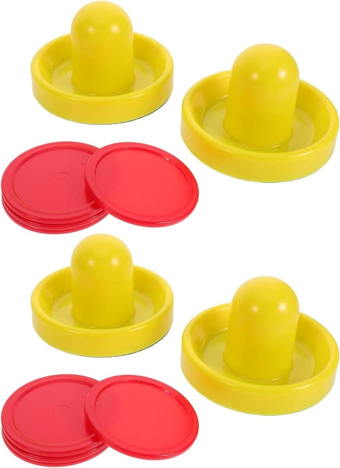Air Hockey Sets - Puck Duwers - Spelplezier Thuis - Zelfklevende Pads - 2 Sets - Diverse Kleuren