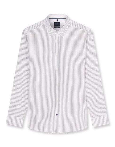 OLYMP Casual Overhemd, Regular Fit, Kent, Bordeauxrood