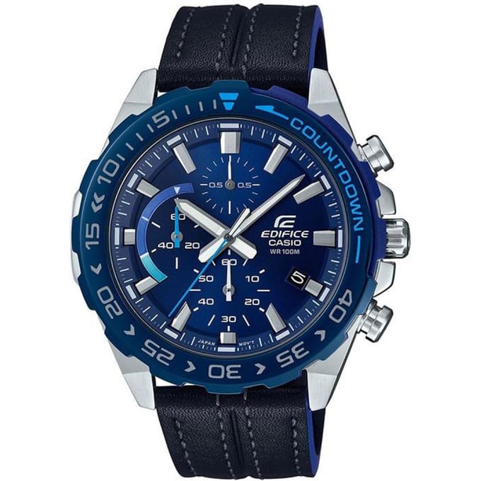 Casio Horloge Heren staal 52mm Edifice EFR-566BL-2AVUEF