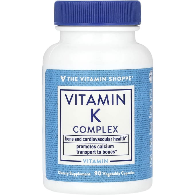 The Vitamin Shoppe, Vitamine K Complex, 90 Plantaardige Capsules