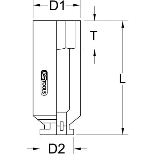 KS Tools 460.4503 3/4 vierkante krachtsteekvoet, 20 mm