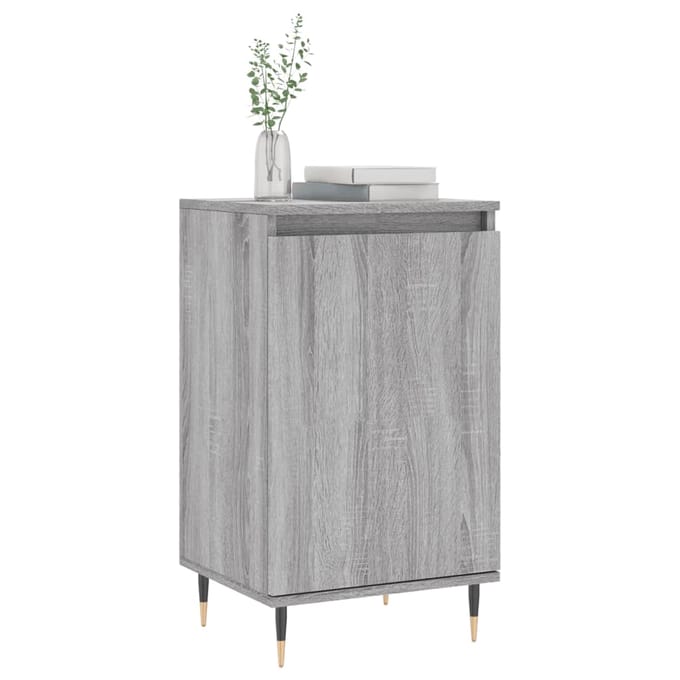 vidaXL - Dressoirs - 2 - st - 40x35x70 - cm - bewerkt - hout - grijs - sonoma