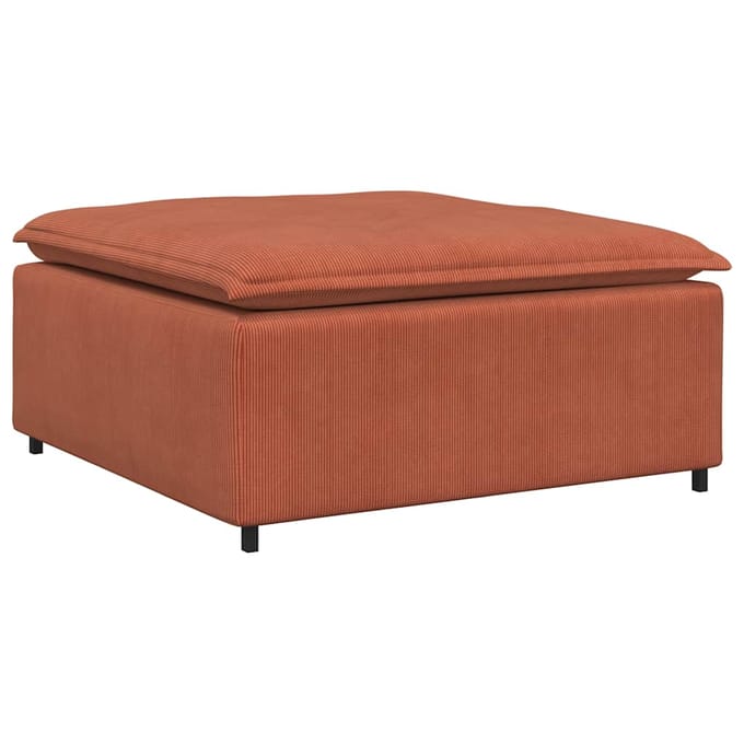 vidaXL Modulaire bank voetenbank module rood oranje 100x100x48 cm
