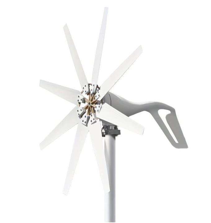Draagbare Windgenerator – Mobiele Windturbine – Windenergie Generator – Off-Grid Generator – 12V 8-Blad 1000W – Lichtgewicht Metallic Frame – Efficiënte Energieopwekking