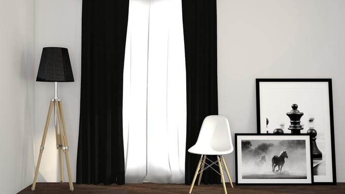 Larson - Luxe geweven blackout gordijn - met ringen - 1.5m x 2.5m - Zwart
