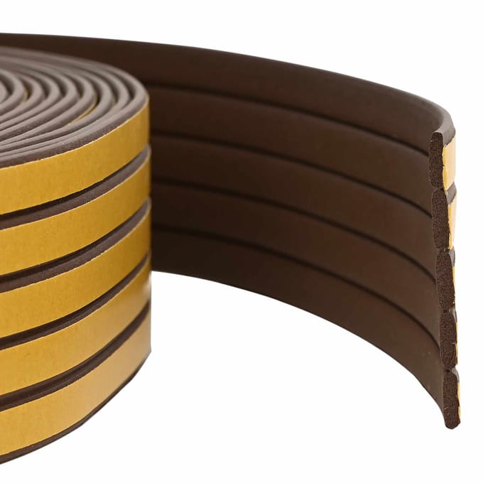 vidaXL - Zelfklevende - raamdichting - Bruin - 8 - x - 2 - mm - 100 - m - EPDM-schuin