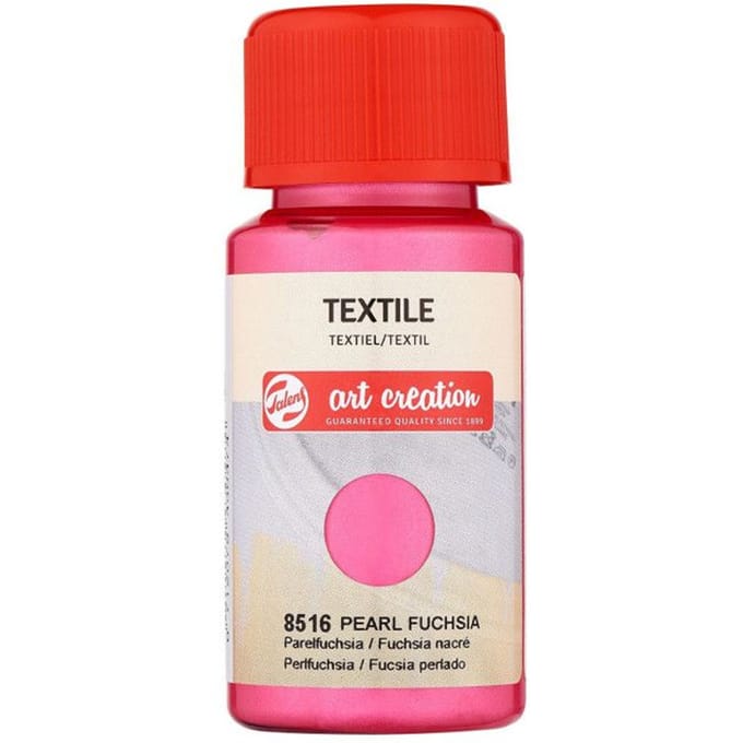 Peinture pour textile - fushia nacré - Talens Art Creation - 50ml