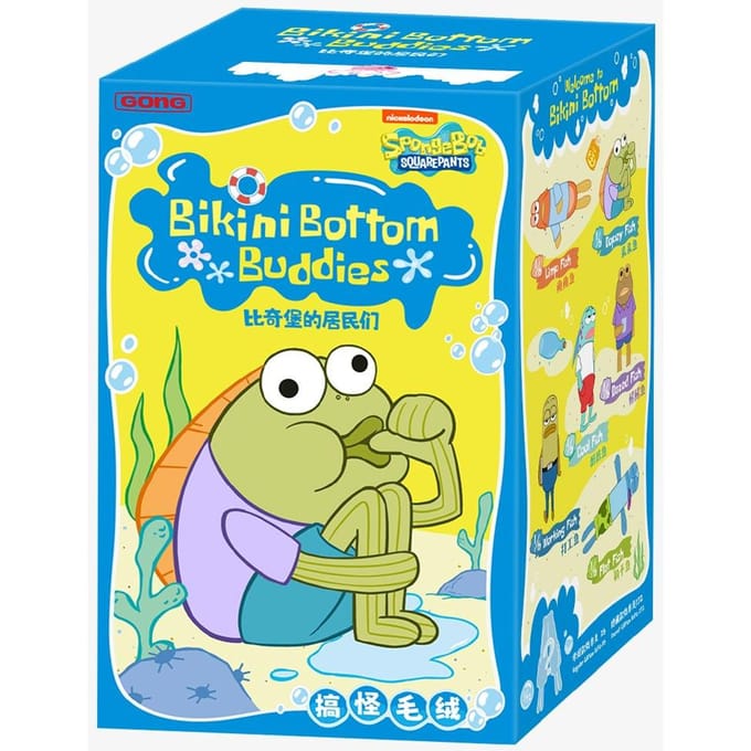 POP MART Bikini Bottom Buddies - Speelse Pluche Blind Box blue