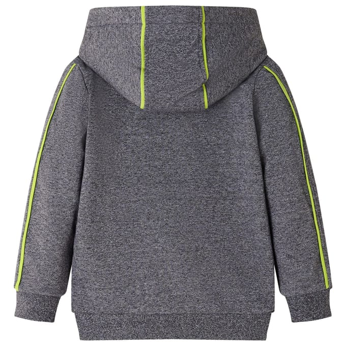 vidaXL - Kindervest - met - capuchon - en - rits - 104 - gemêleerd - grijs