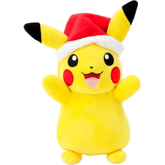 Pokémon | Pikachu met kerstmuts - 20 cm knuffel