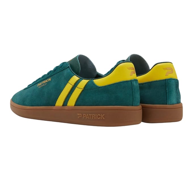 Patrick Mens Monaco Suède Cupsole Sneakers (Groen/Geel)