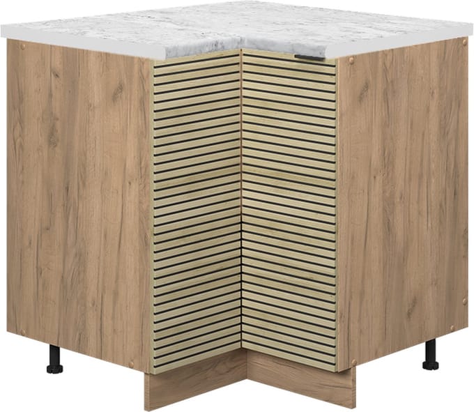 Vicco Fame-Line Hoekonderkasten – 80.5 cm, WB Marmer Eiken paneel