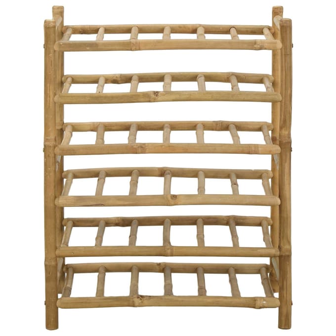 Étagère à vin Naturelle 57 x 29,5 x 72 cm Bambou