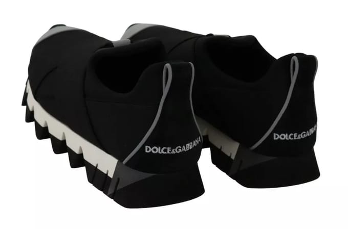 Dolce & Gabbana Zwarte Haai Neopreen Stretch Sneakers Schoenen
