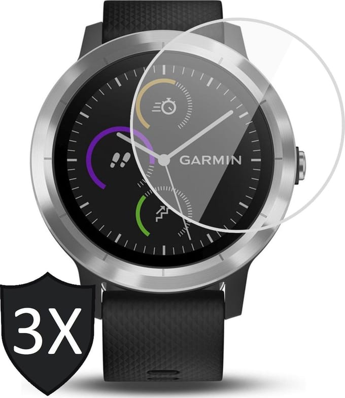 Screenprotector geschikt voor Garmin Vivoactive 3 - Screen Protector PET - 3 Stuks
