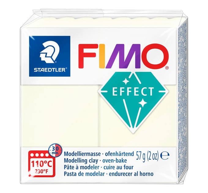 FIMO effect - ovenhardende boetseerklei standaard blokje 57 g - glow-in-the-dark